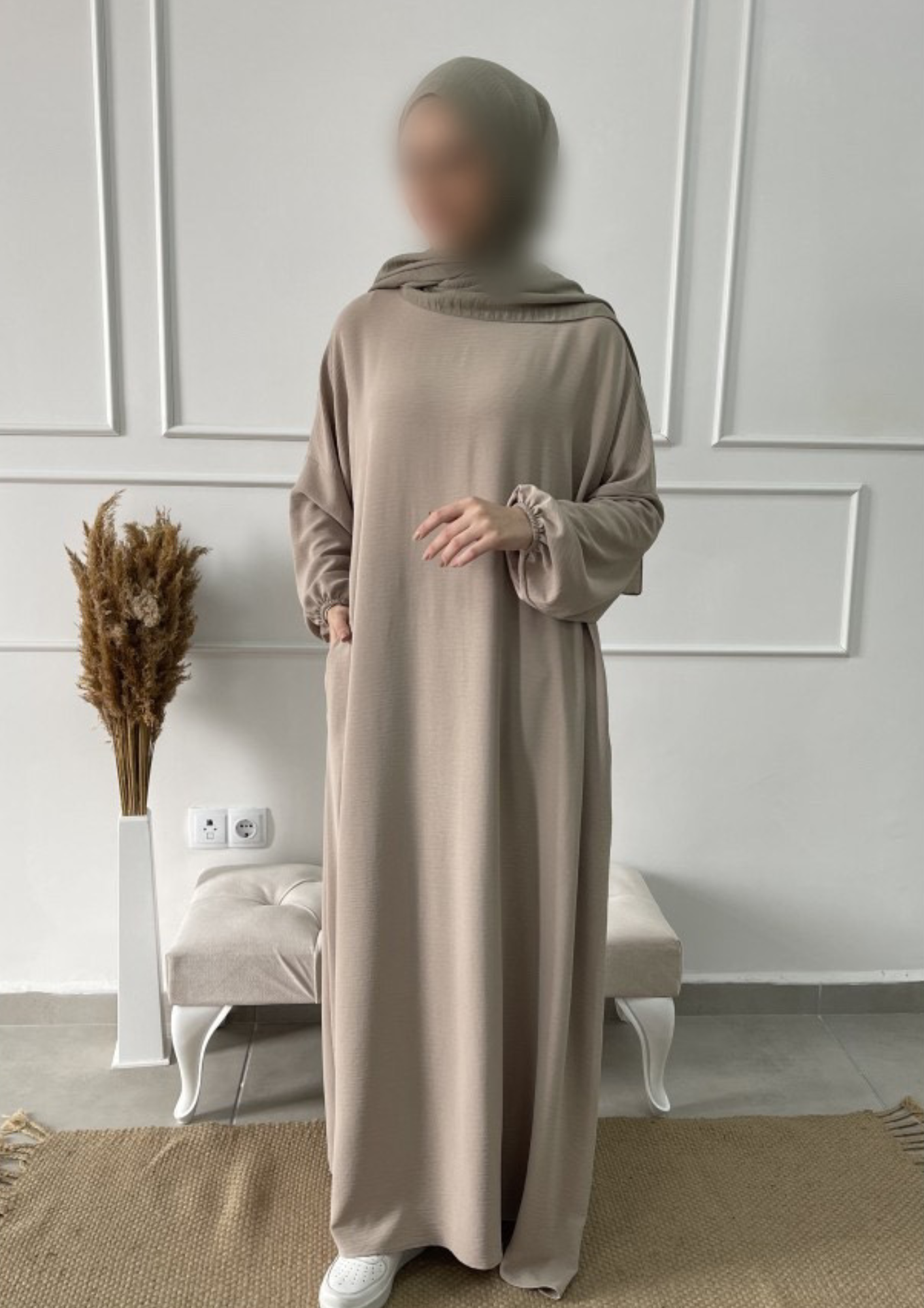Frauen Abaya Beige