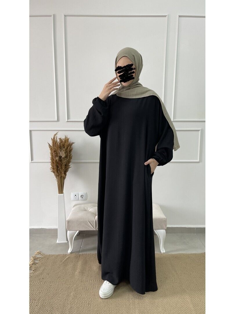 Abaya Damen Schwarz