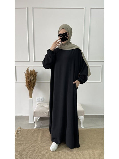 Abaya Damen Schwarz